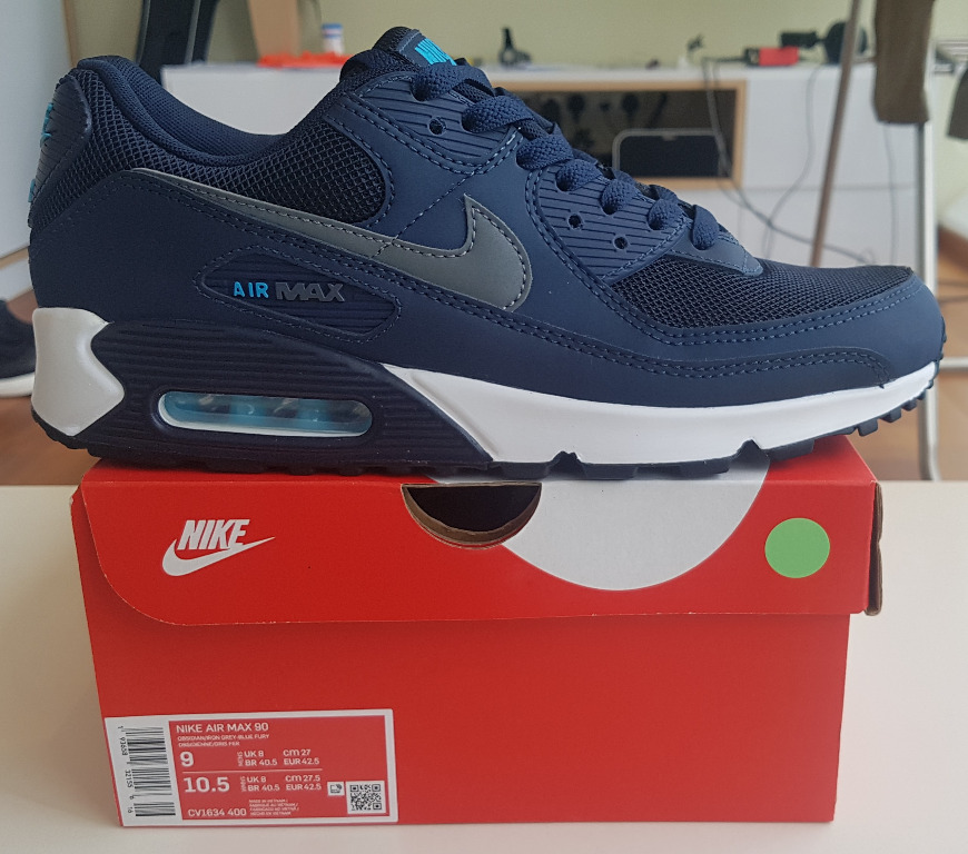 Nike air max 27 grey blue fury on sale