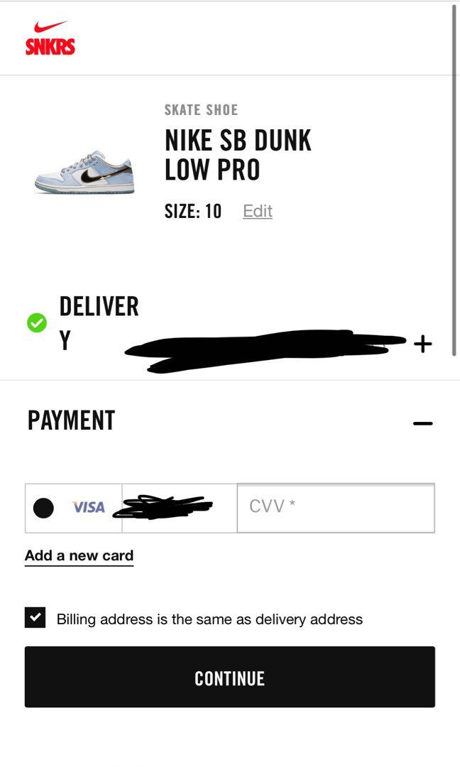 NIKE SNKRS SG Early Checkout Link Guide Men s Fashion Footwear