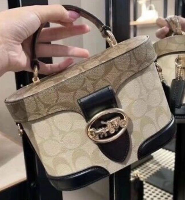 Georgie gem crossbody in blocked signature canvas top