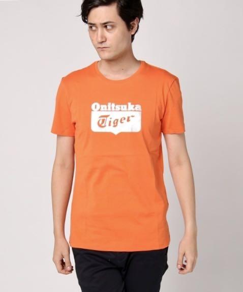 Onitsuka tiger t shirt orange clearance