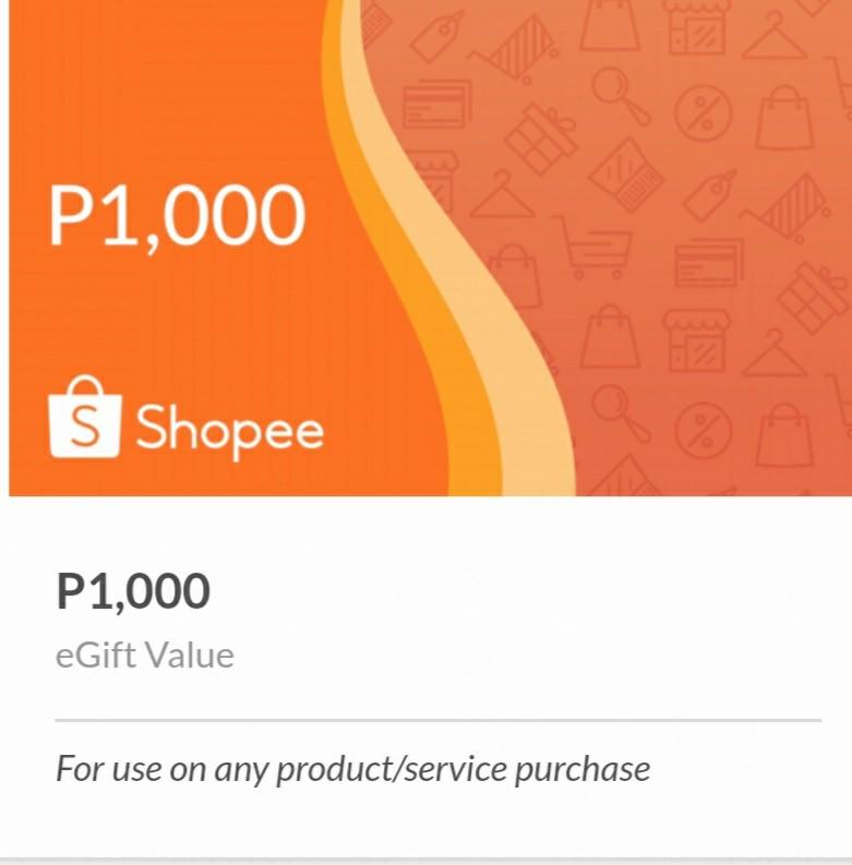 P 1 000 Shopee Egift Voucher At A Discount Tickets Vouchers Vouchers On Carousell - roblox gift card philippines shopee