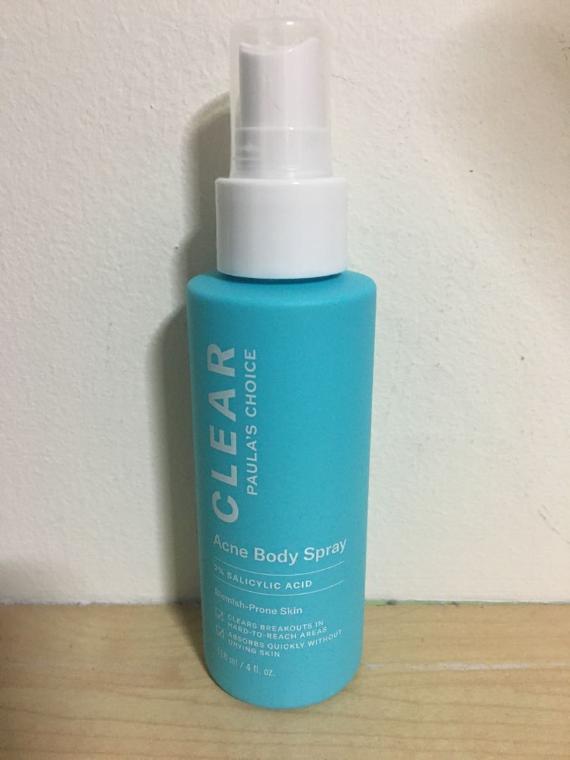 PAULA’S CHOICE CLEAR ACNE BODY SPRAY 2 BHA (SALICYLIC ACID), Beauty & Personal Care, Bath
