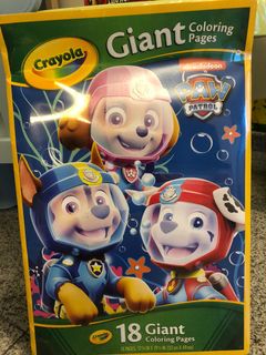Paw Patrol crayola giant coloring pages, Hobbies & Toys, Toys ...