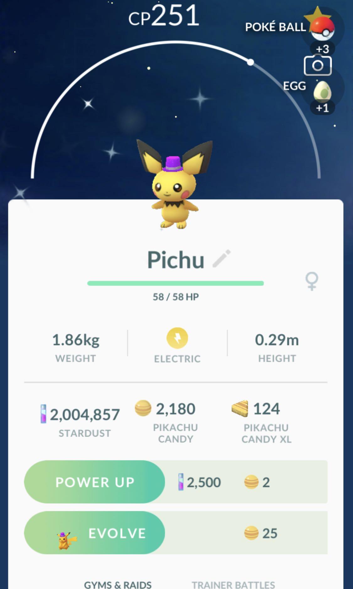 Pokemon Go 21 Shiny Pichu With Party Hat Rare Toys Games Video Gaming Gaming Accessories On Carousell Pokemon Go 21 Shiny Pichu With Party Hat Rare Toys Games Video Gaming Gaming Accessories On Carousell