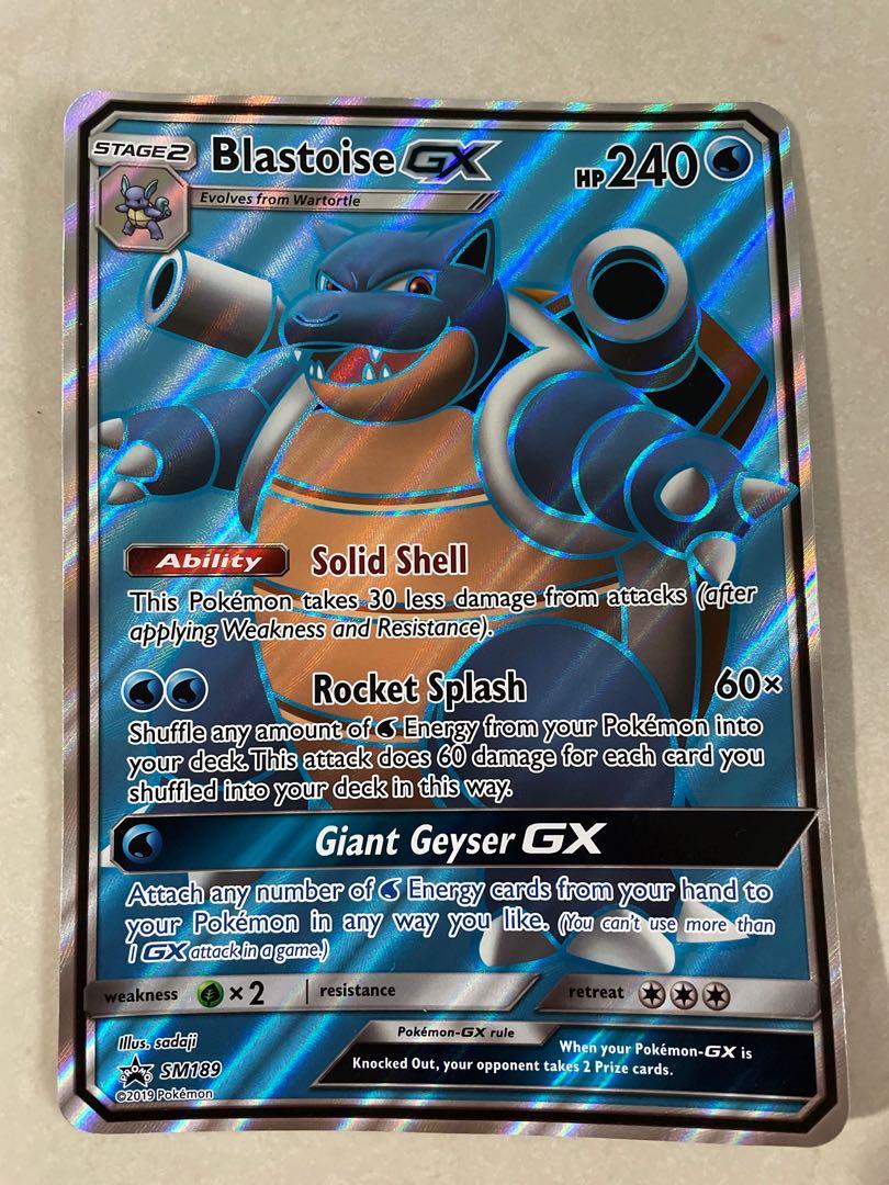 blastoise gx pokemon card value Jumbo This attack does 60 damage for each card you shuffled into your deck in this way Blastoise GX #SM189 Prices |