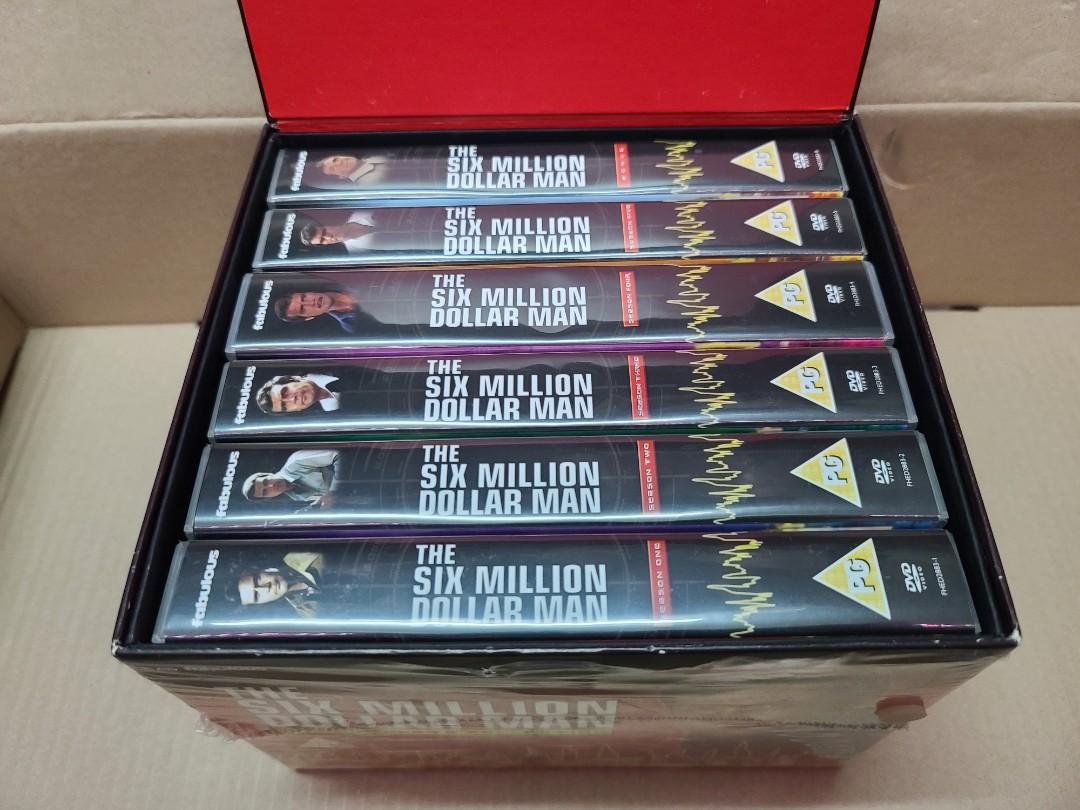 無敵金剛(美國電視節目) The Six Million Dollar Man Complete TV Series Collection Box  Set: Season 1-5 Uncut + Extra Bonus Features (Actor: Lee Majors 岳史迪上校）  40-DVD UK limited edition 95%new, 興趣及遊戲, 音樂、樂器&