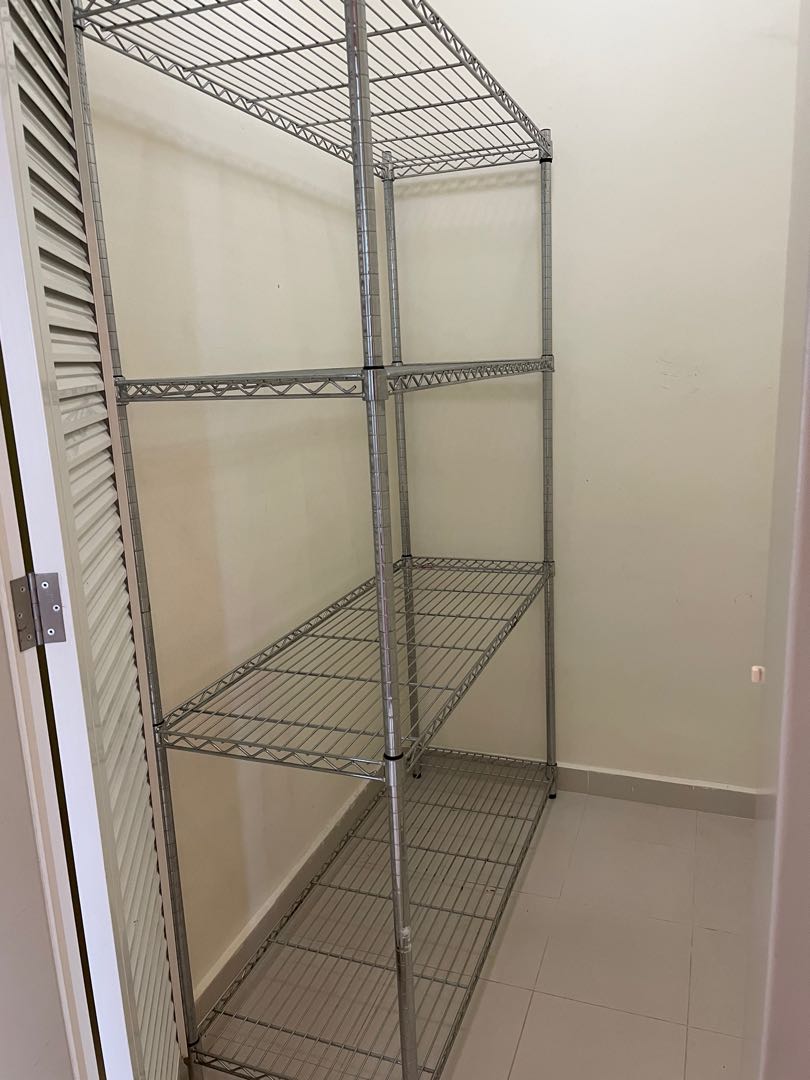 Stainless steel rack for storeroom or bomb shelter, Furniture & Home ...