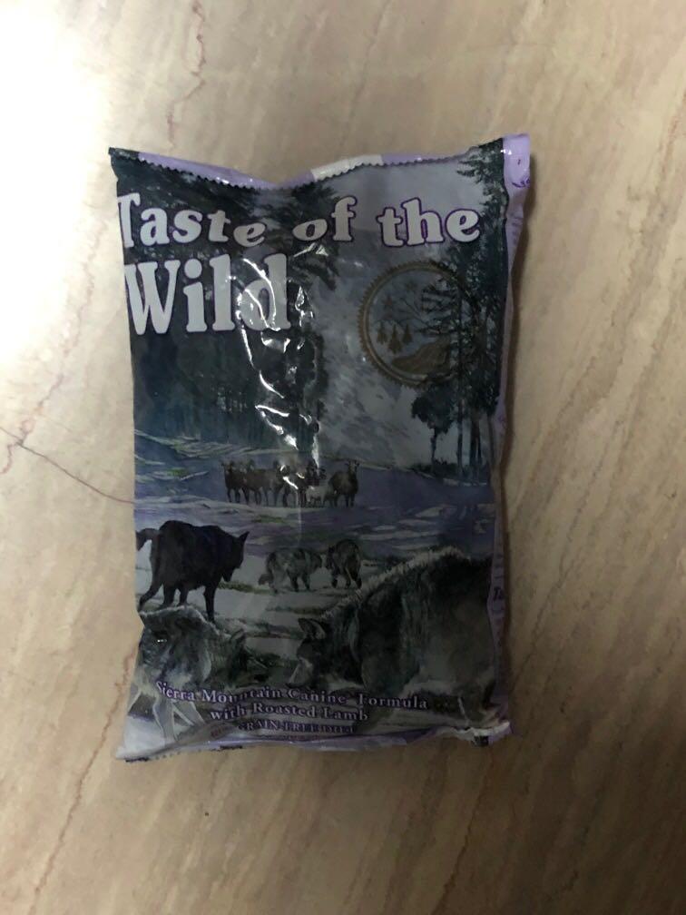 Taste of the wild dog food sample pack Free Items on Carousell
