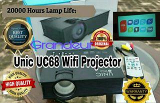 Unic UC68 Portable LED Projector With Wifi