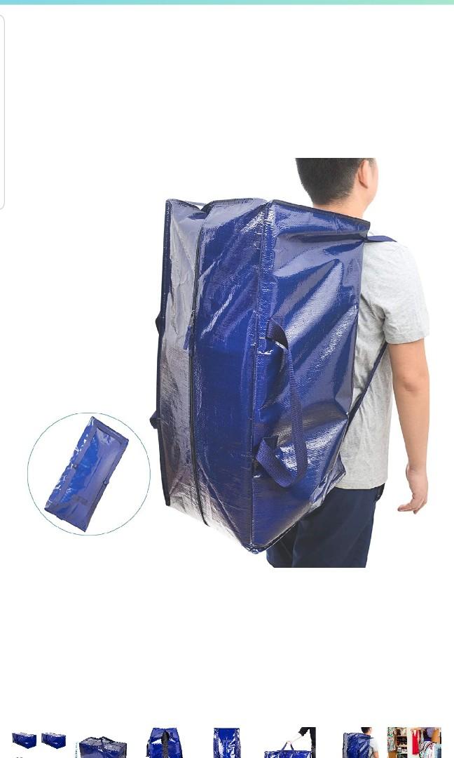 Heavy Duty Extra Large Storage Bag Moving Tote Zipper Backpack
