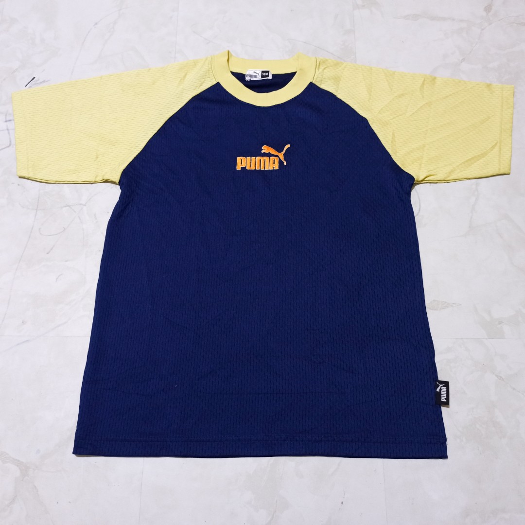 yellow vintage puma shirt