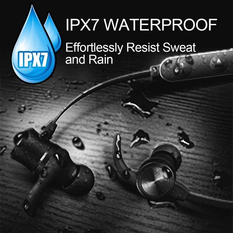 Wireless Headphones iTeknic Bluetooth 5.0 IPX7 Waterproof 24 Hours Playtime Bluetooth Headphones with Magnetic Connection Sports Earphones for Running Built in Mic Audio Headphones Headsets on Carouse...