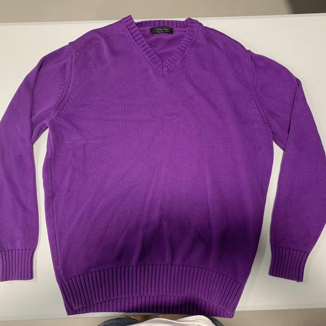 Zara Men Knit Sweater, Men's Fashion, Coats, Jackets and Outerwear on