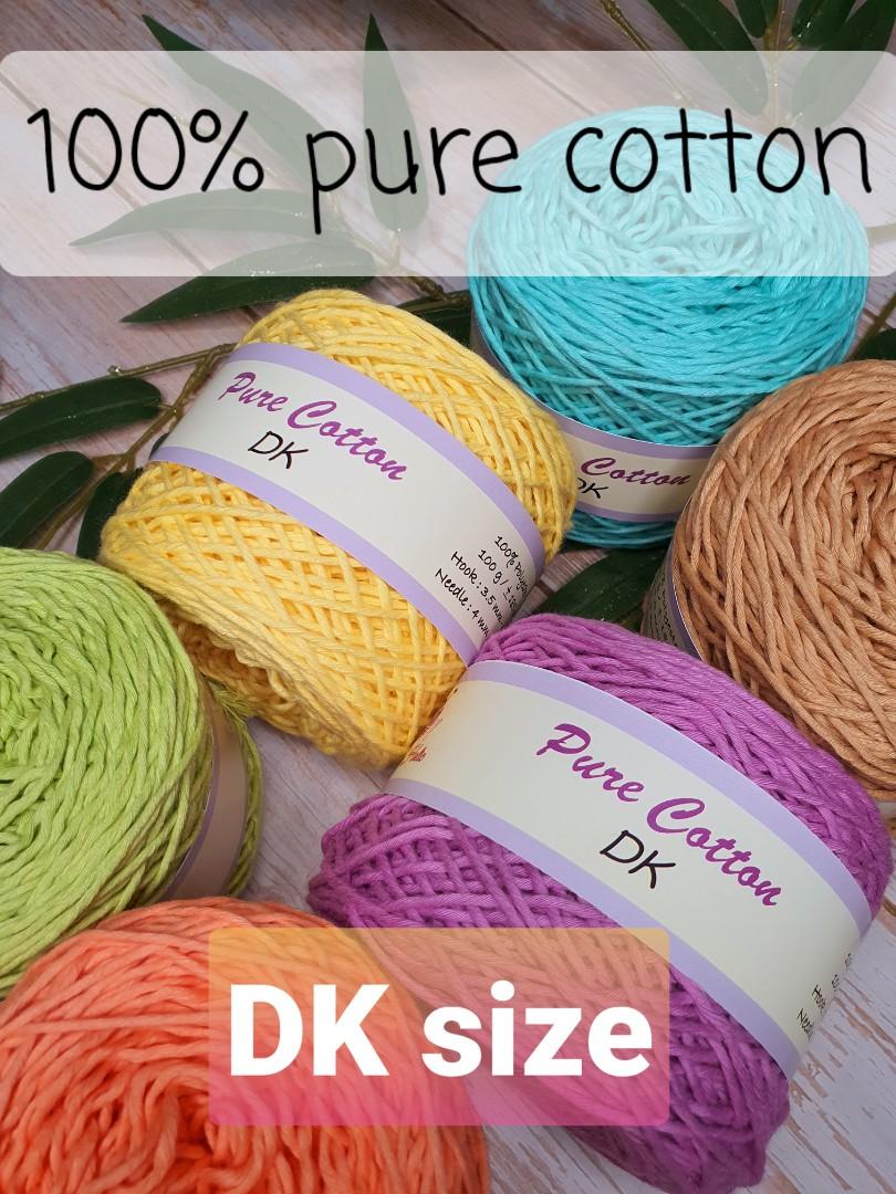 100% pure cotton yarn DK 8ply size crochet knitting, Hobbies ...