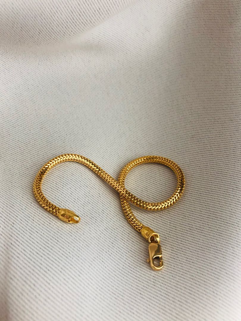 Gold Snake Chain Bracelet Waterproof | Rani & Co.