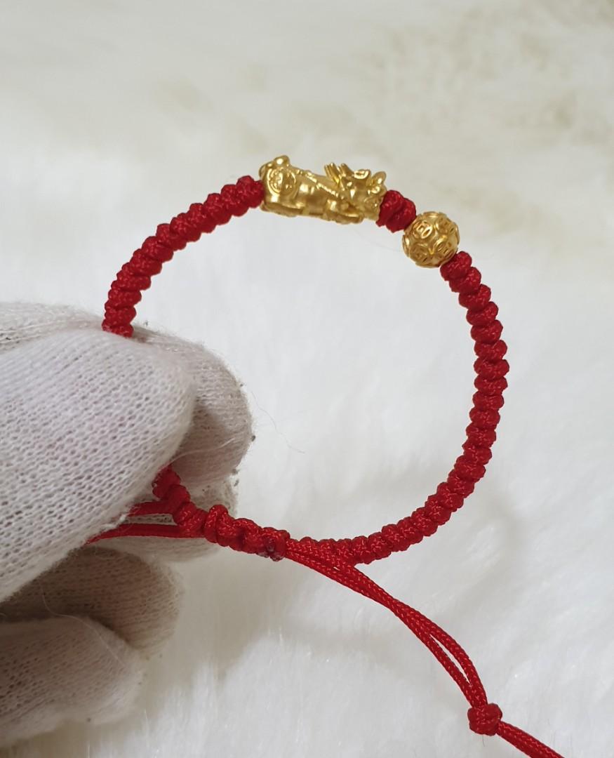 Red string top piyao bracelet