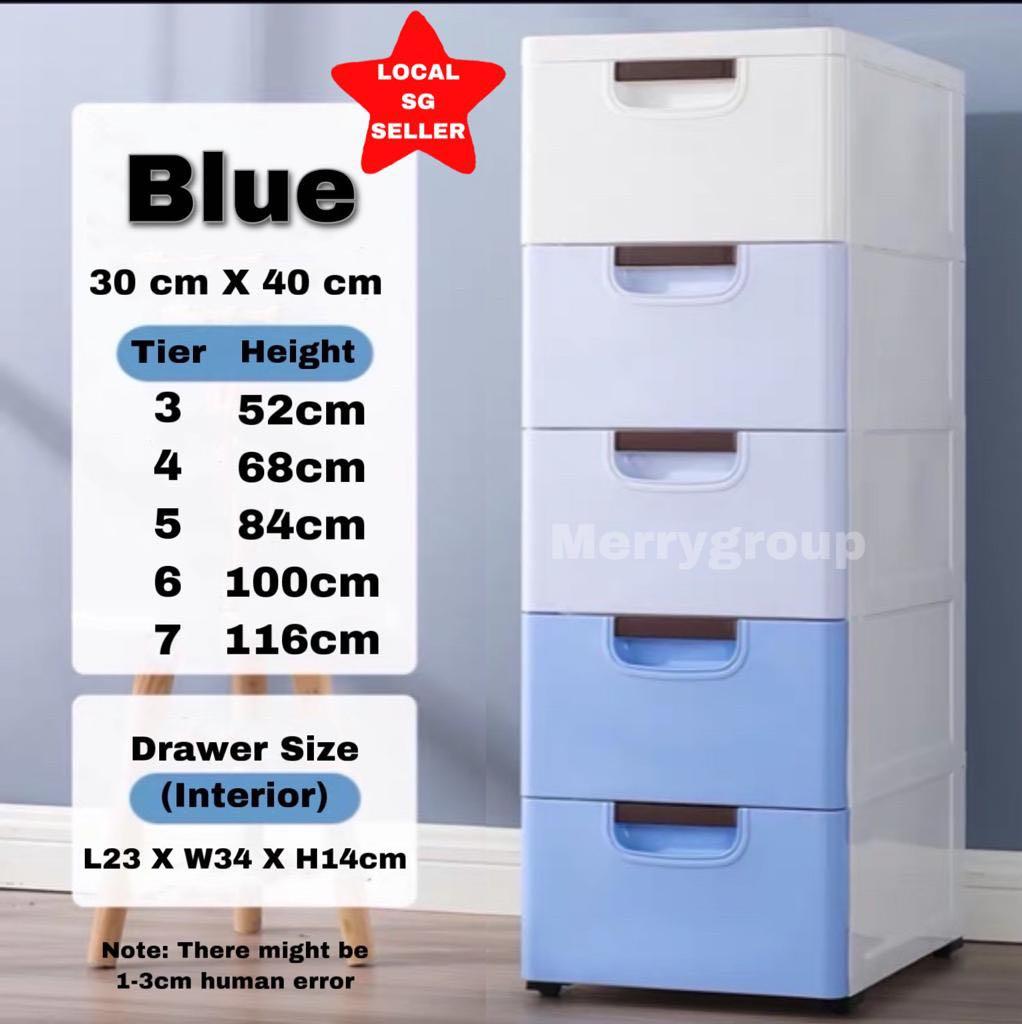 30cm Storage Drawer With Wheels, Furniture & Home Living