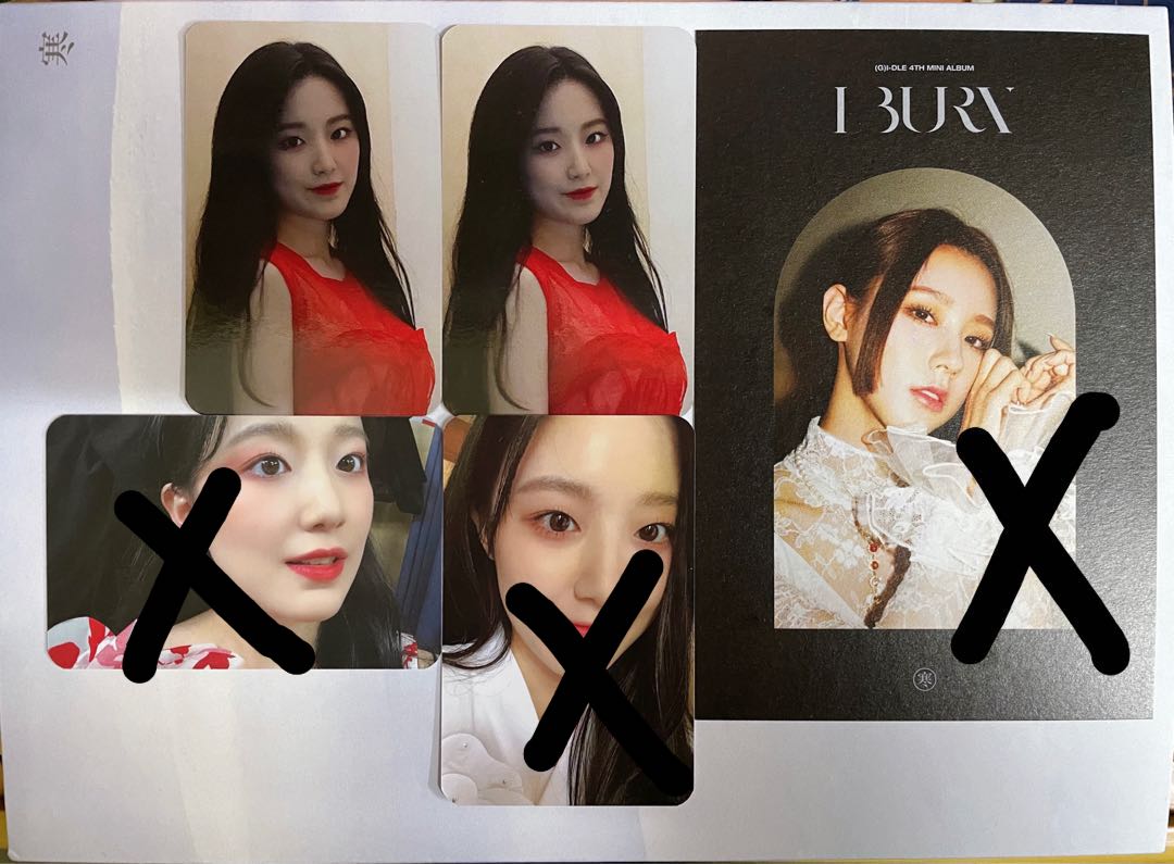 換/放] Gidle I burn 專輯小卡舒華Shuhua , 興趣及遊戲, 收藏品及 