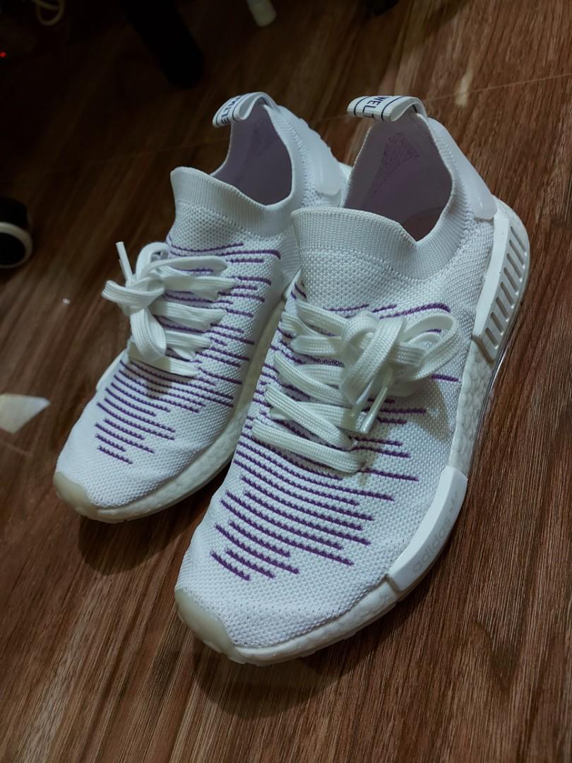 Adidas originals nmd r1 sale primeknit  women's white