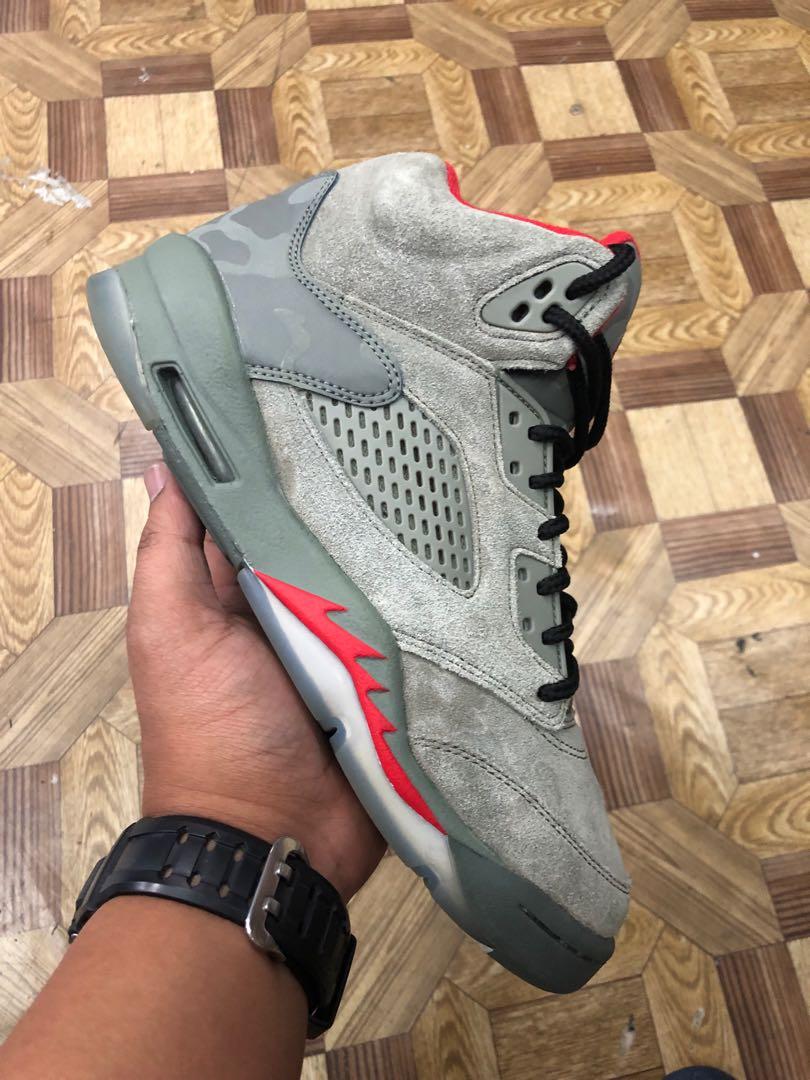 Air Jordan 5 Retro P51 GS Camo Men s Fashion Footwear