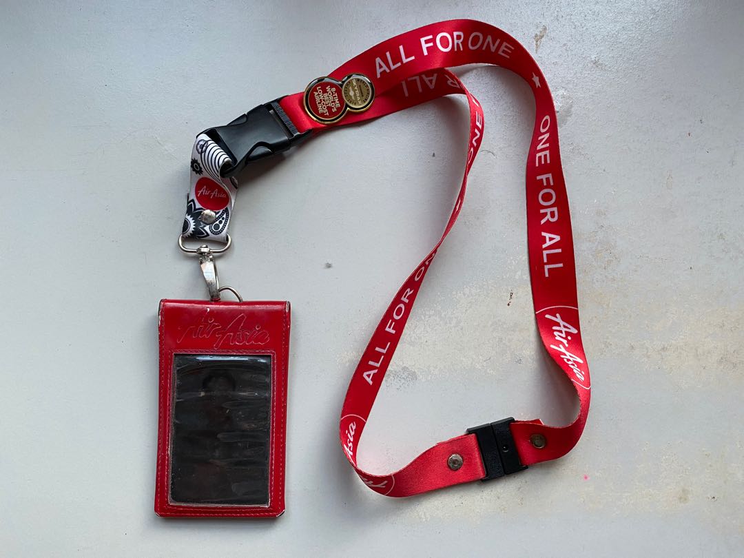 AirAsia Original Lanyard, Pin Badge & Card Holder, Hobbies & Toys
