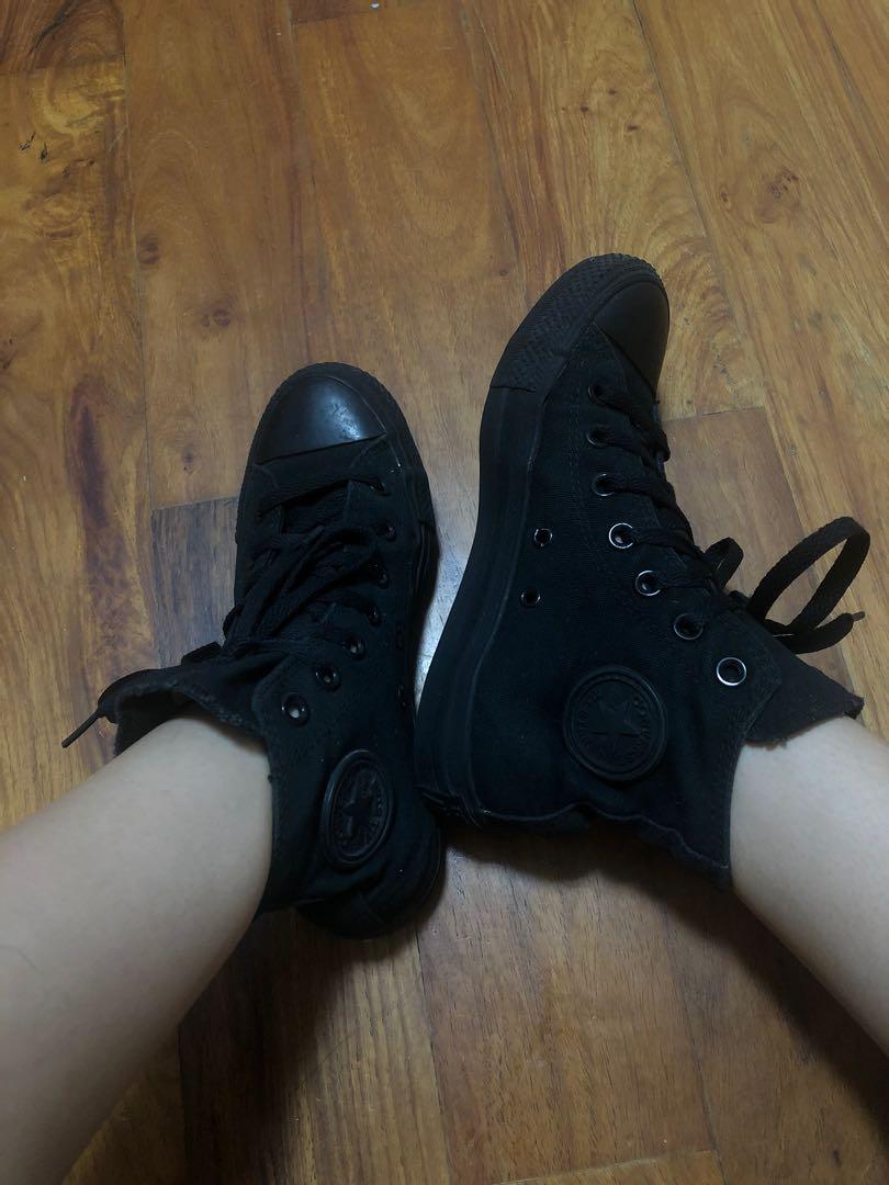 all black chuck taylors high top