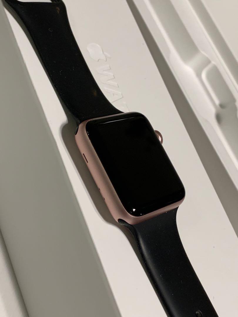Apple Watch Series 2 42mm Rose Gold Aluminum Case Midnight Blue Sport Band  3D model - Electronics on Hum3D