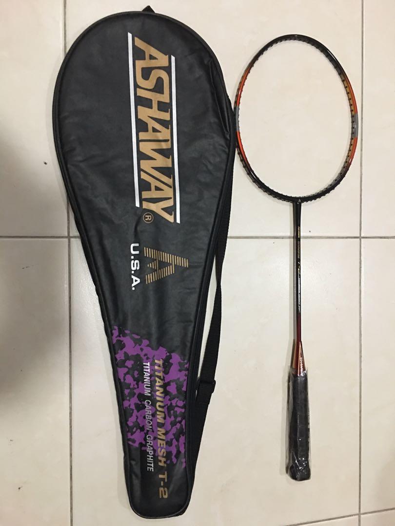Ashaway Titanium Mesh Carbon Graphite racket, Sports Equipment, Sports ...