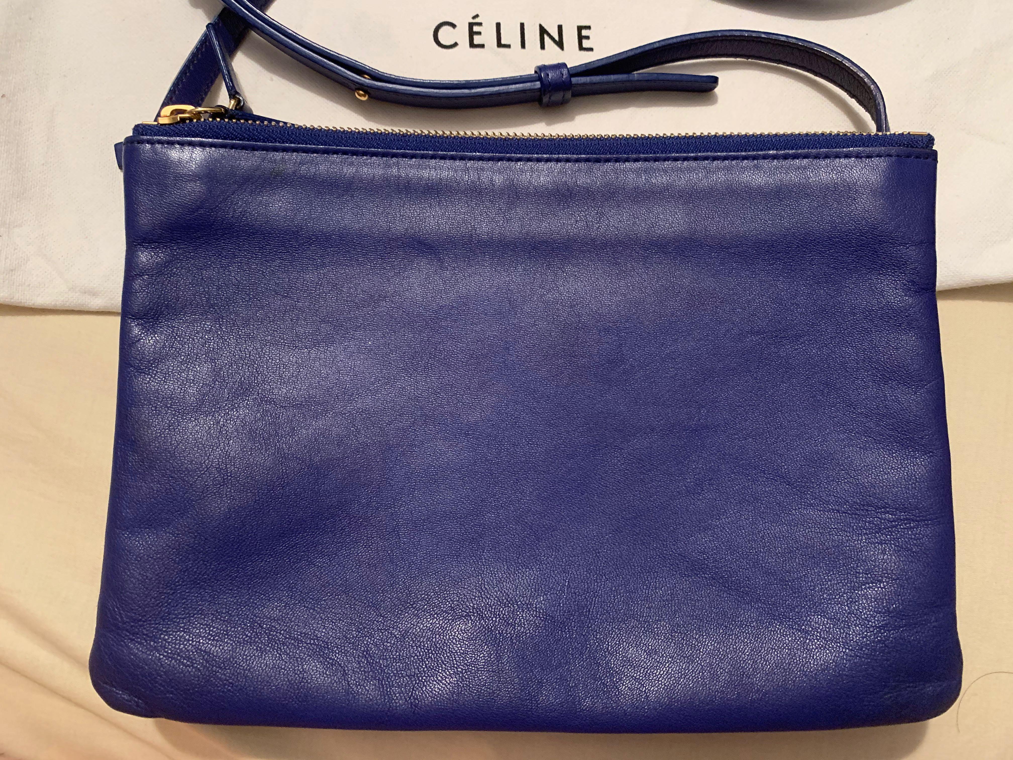 Authentic Celine Trio leather crossbody bag handbag in large, Women's  Fashion, Bags & Wallets, Purses & Pouches on Carousell