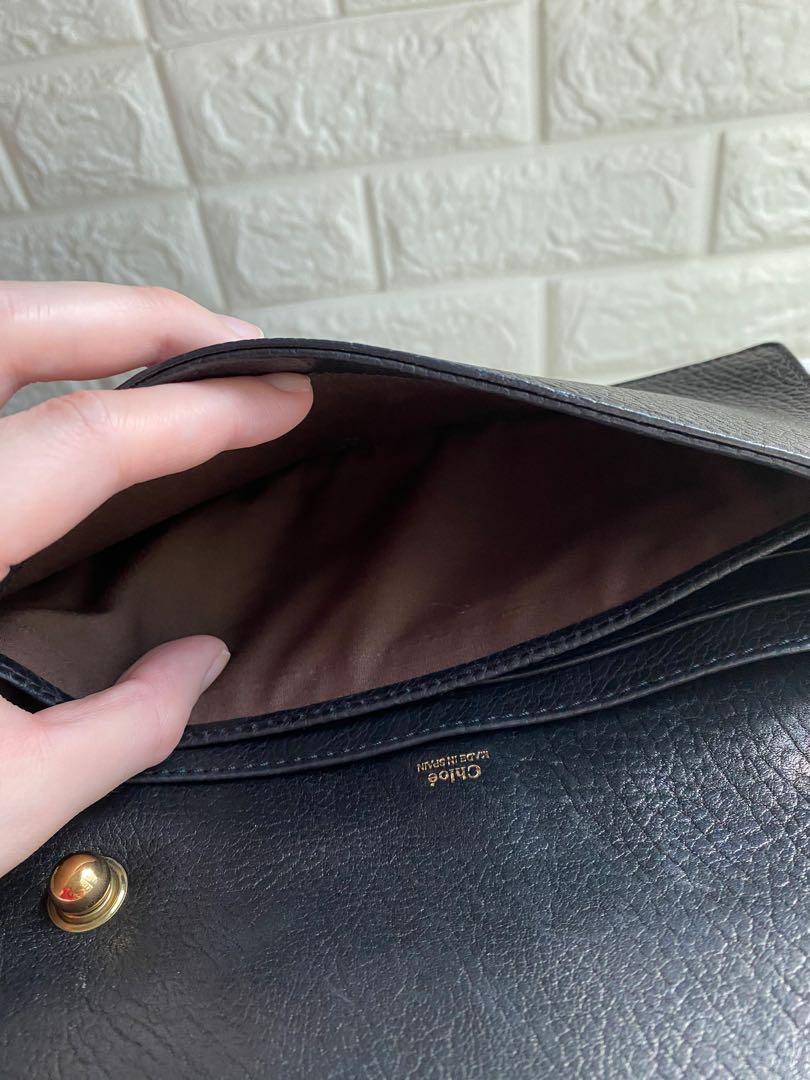 Authentic Chloe Aurore Padlock Wallet On Chain Sling Bag In Black Ghw Luxury Bags Wallets On Carousell