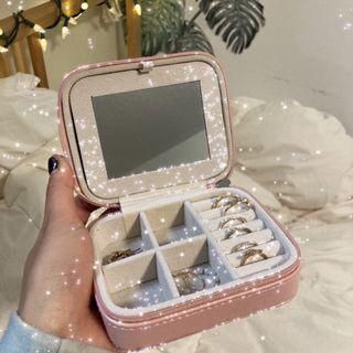 Baby pink Travel size jewelry box