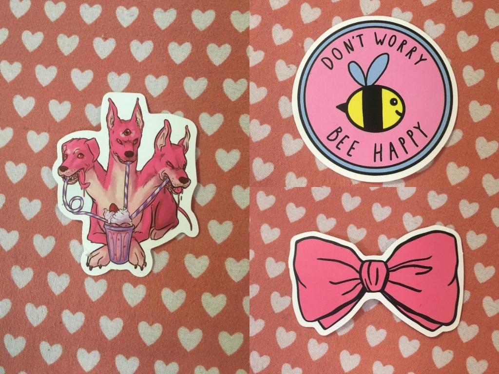 BRAND NEW PANGDESIGN PINK THEME DESIGN STICKERS, Hobbies & Toys