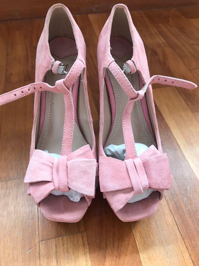 Brand new pink heels with bows, Women's
