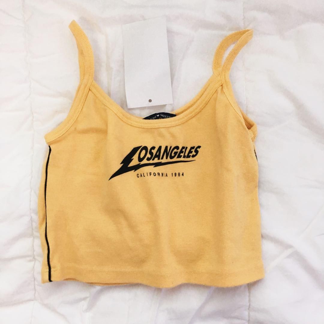 brandy melville yellow top