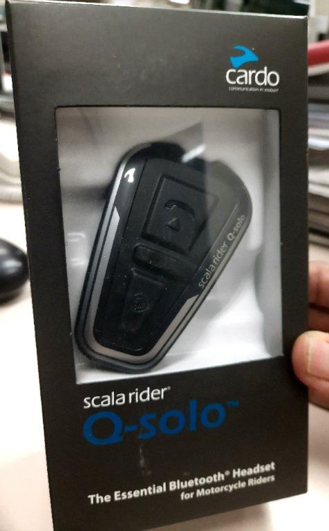 Spreek uit touw commentaar Cardo Scala Rider Q-solo Bluetooth headset for motorcyclist, Motorbikes on  Carousell
