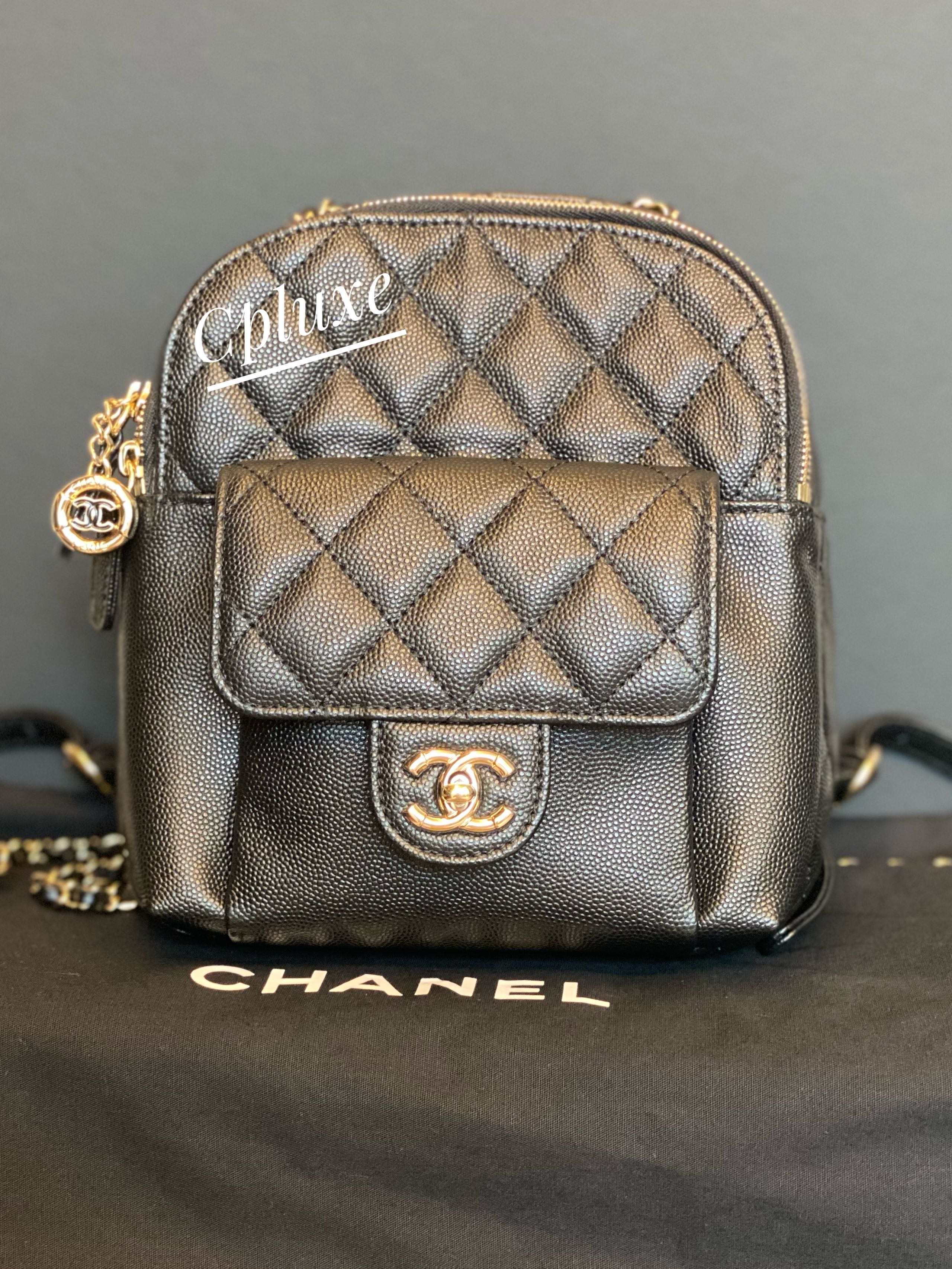 Chanel Backpack Caviar (almost new), Luxury, Bags & Wallets on Carousell