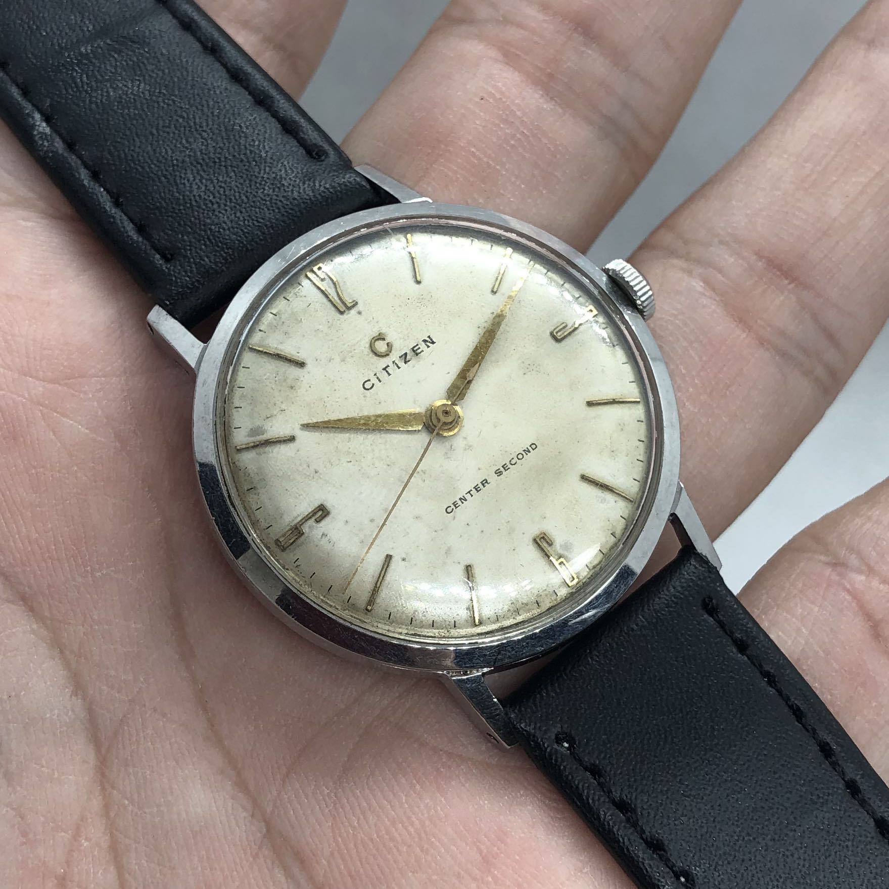 Citizen Center Second Star Vintage 1960's 34mm Winding Watch, Luxury,  Watches on Carousell