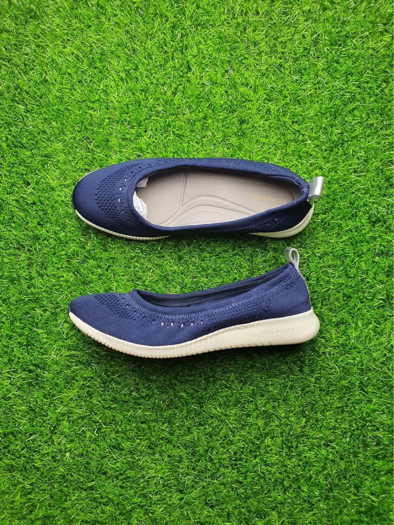 Cole Haan 2.ZEROGRAND Ballet Flat in Marine Blue Stitchlite