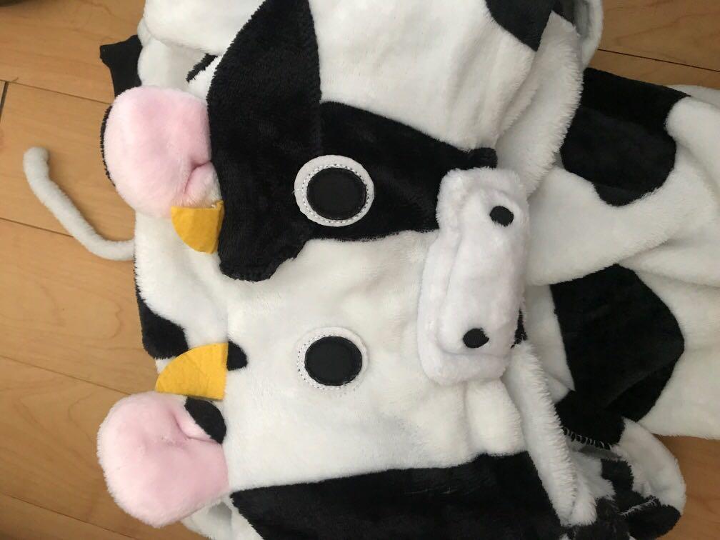 fluffy cow onesie