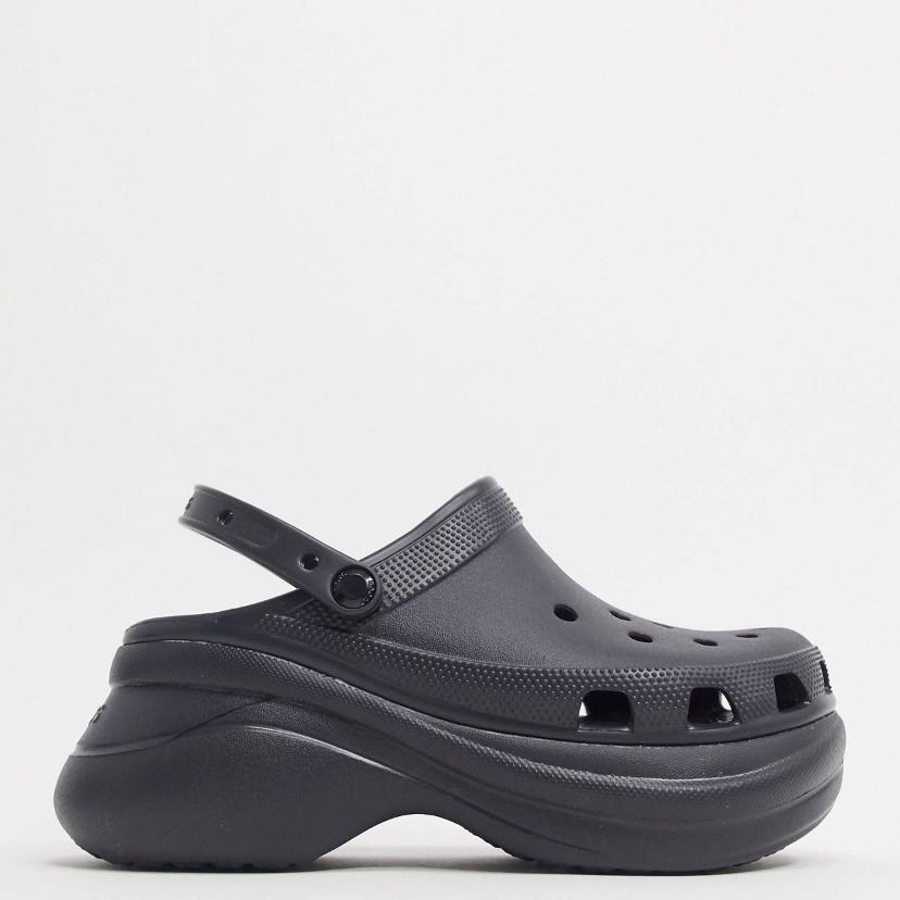black platform crocs with spikes