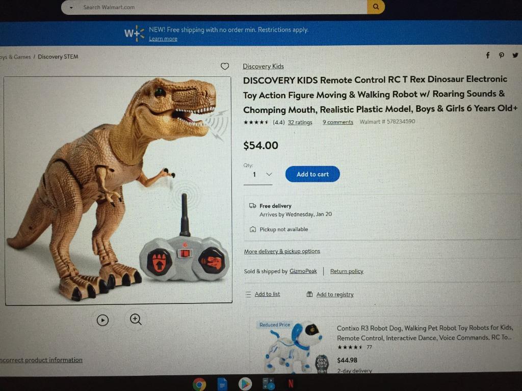 Discovery Remote Control TRex Dinosaur, Hobbies & Toys, Toys & Games on ...