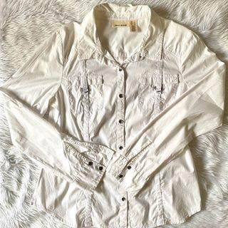 DKNY white button up