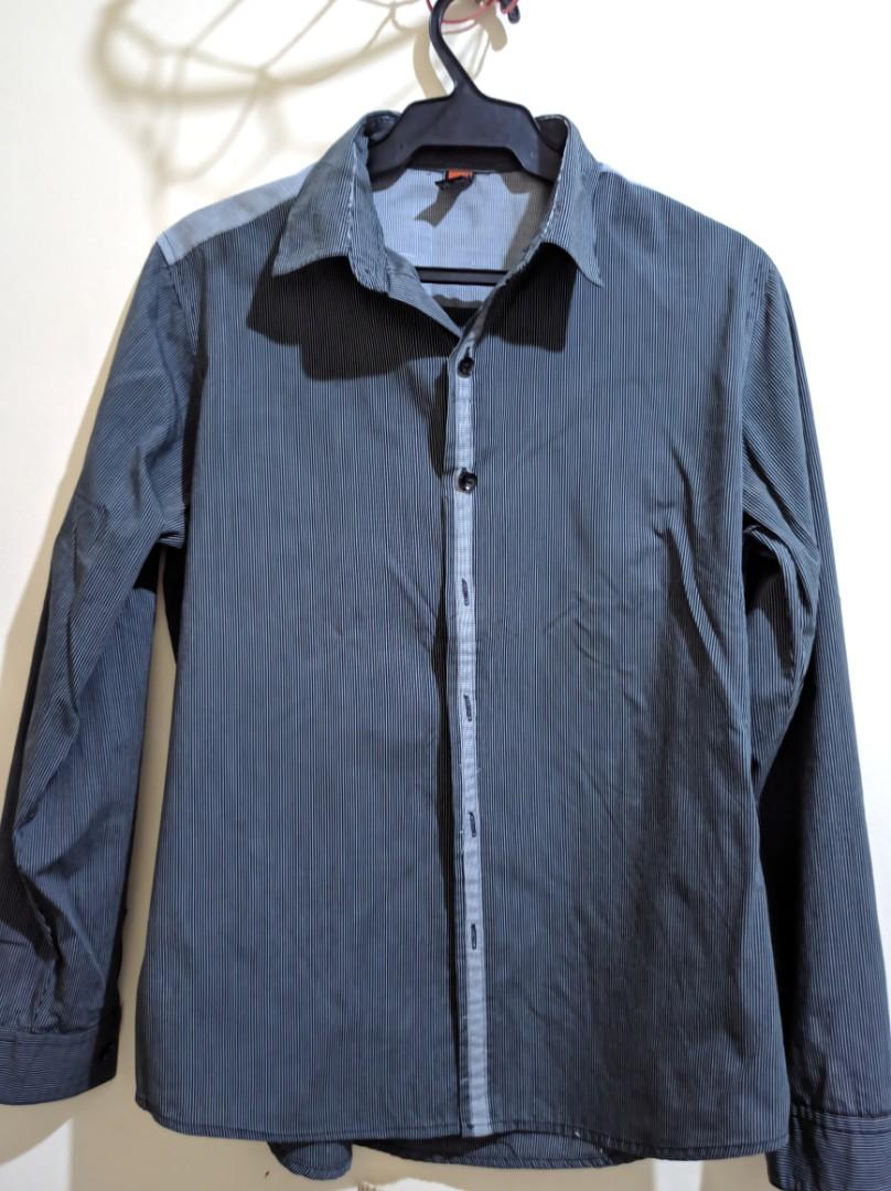 Fine vertical stripes long sleeve shirt - button down polo (Category: Tshirts & Polo Shirts ) located in Antipolo. Submitted by brook101 (Listing ID 1064107957, Image 1). Description: Brand: Boardwalk Size on tag: Large Condition: 8/10 Sizing: Medium to Large RFS: Decluttering Details: Nakatambak lang sa closet. No visible flaw and colors are maintained without any discoloration. MOP: BPI / Gcash.