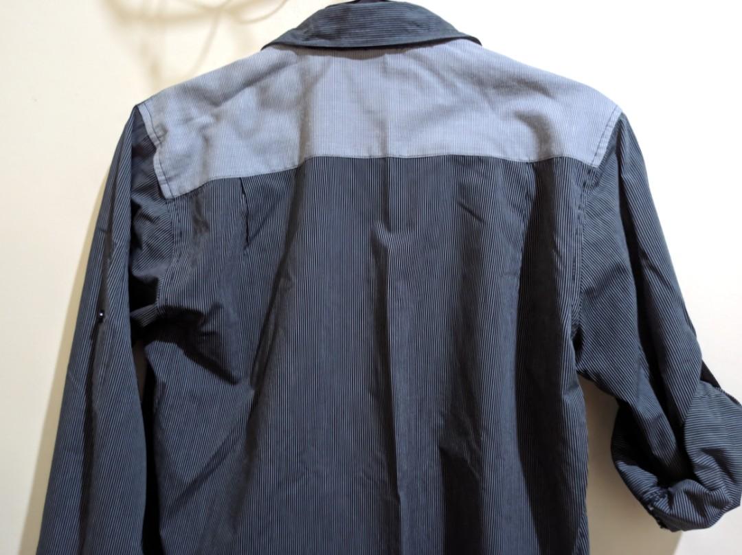 Fine vertical stripes long sleeve shirt - button down polo (Category: Tshirts & Polo Shirts ) located in Antipolo. Submitted by brook101 (Listing ID 1064107957, Image 2). Description: Brand: Boardwalk Size on tag: Large Condition: 8/10 Sizing: Medium to Large RFS: Decluttering Details: Nakatambak lang sa closet. No visible flaw and colors are maintained without any discoloration. MOP: BPI / Gcash.