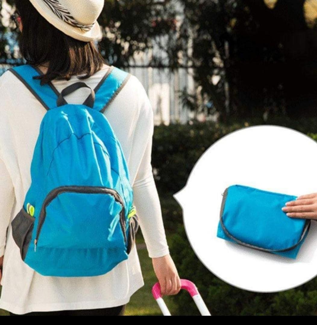 Foldable Backpack Folding Travel Bag Fashion Knapsack (Category: Backpacks) located in Manila. Submitted by ibentamona (Listing ID 1064114889, Image 2). Description: min order 12pcs #Luciano #ibentamona.