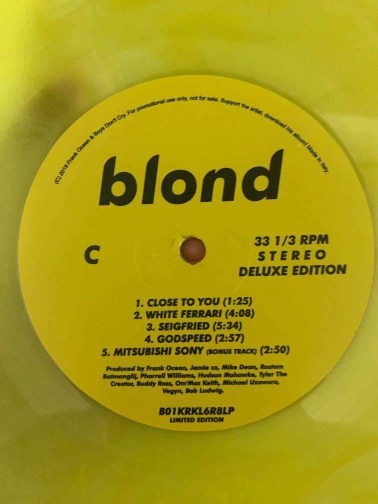 Frank Ocean - Blond Deluxe Edition vinyl record lp (2019 Italy