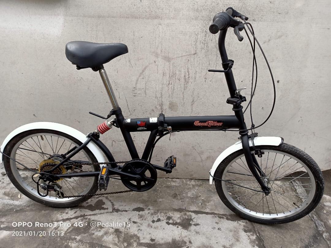 Folding bike with suspension clearance