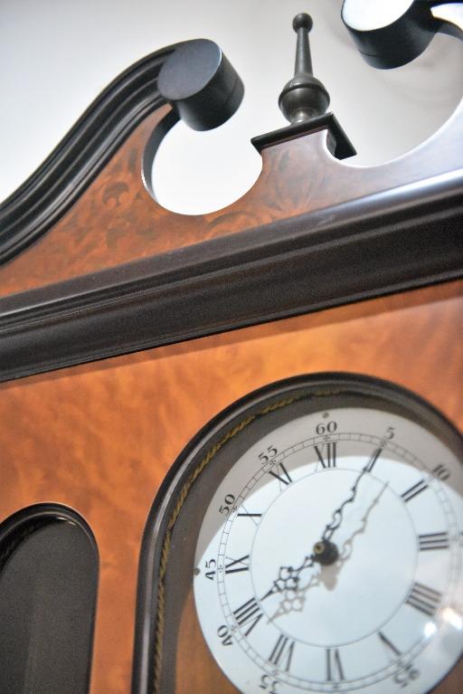 Grandfather's Clock (Category: Clocks) located in Mandaluyong City. Submitted by cherishla (Listing ID 1064156719, Image 3). Description: Long case or better known as Grandfather’s clock. Lower part has 4 pigeon holes and a cabinet with a golden special key. Battery-operated. H 83 x W 24inches .