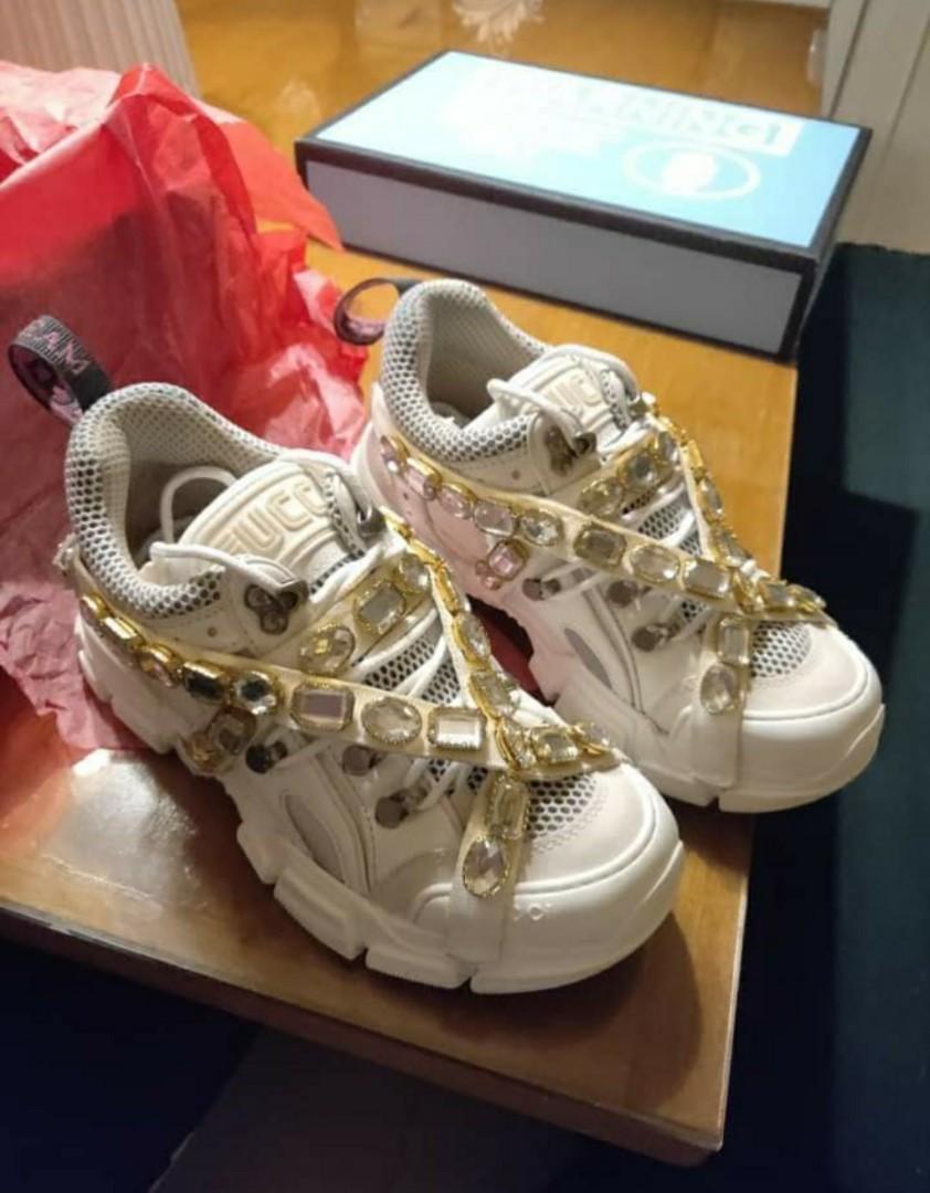 Fake flashtrek sneaker with removable crystals discount