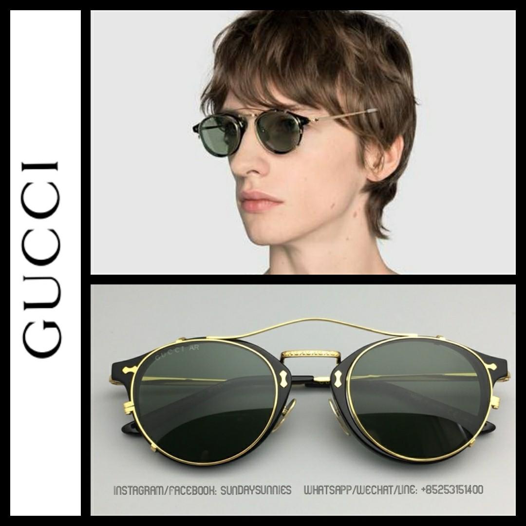 gucci clip on sunglasses